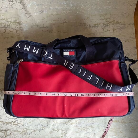 Tommy Hilfiger Duffle bag Color block logo Y2K 90s - Picture 11 of 15